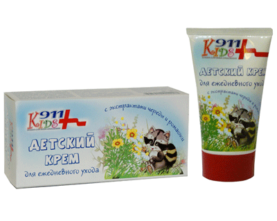 Cream for children with Extracts of chamomile