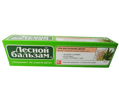 Toothpaste Forest Balsam with herbs, sage, aloe, herbal broth 75 gr