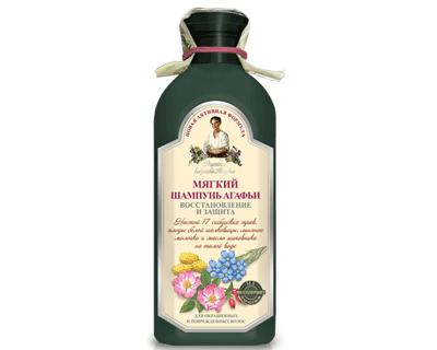 Shampoo "Soft" with linseed jelly, rosehip oil and herbs for colored and damaged hair