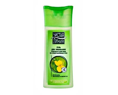 Gel cleanser deep-action with the extract of celandine and lemon balm for oily and combination skin