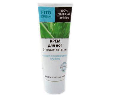 Foot Fito Cream for cracks on the heels with Aloe Vera, Plantain Juice, Propolis and Cedar Oil