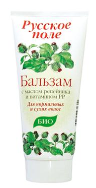 Balm for normal to dry hair series "Russian field" with oil thistles and vitamin PP 180ml