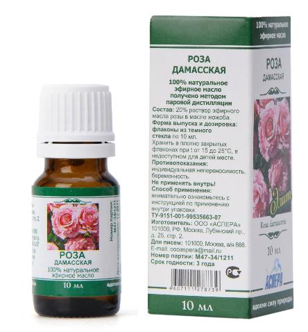 100% Natural Damask Rose Officinalis Essential Oil, 10 ml (Aspera)