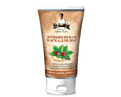 Ginseng Rejuvenating Mask for legs with extracts of ginseng, butter, golden root and vitamins